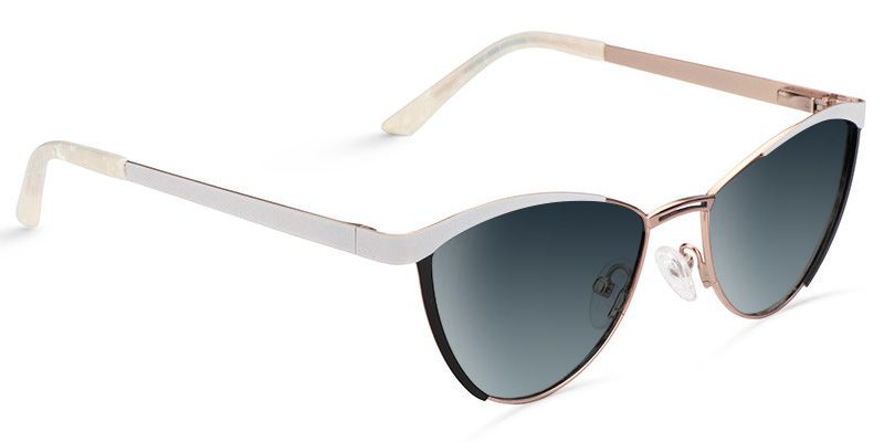 Sydney Cat Eye White Sunglasses | Zeelool Glasses2