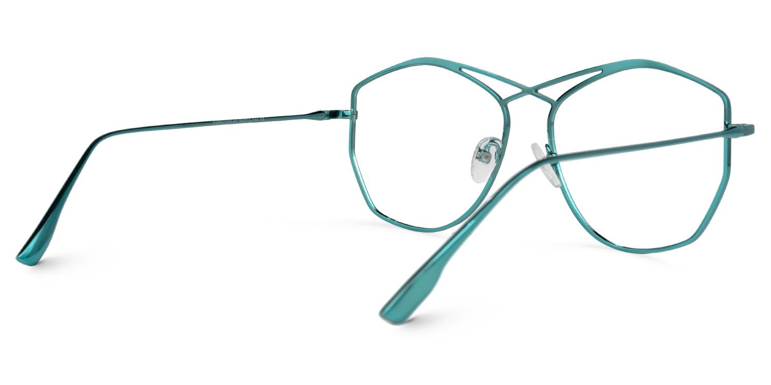 Raven Geometric Green Glasses | Zeelool Glasses3