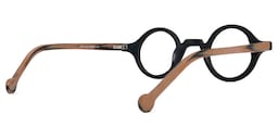 Arale Round Black Glasses3