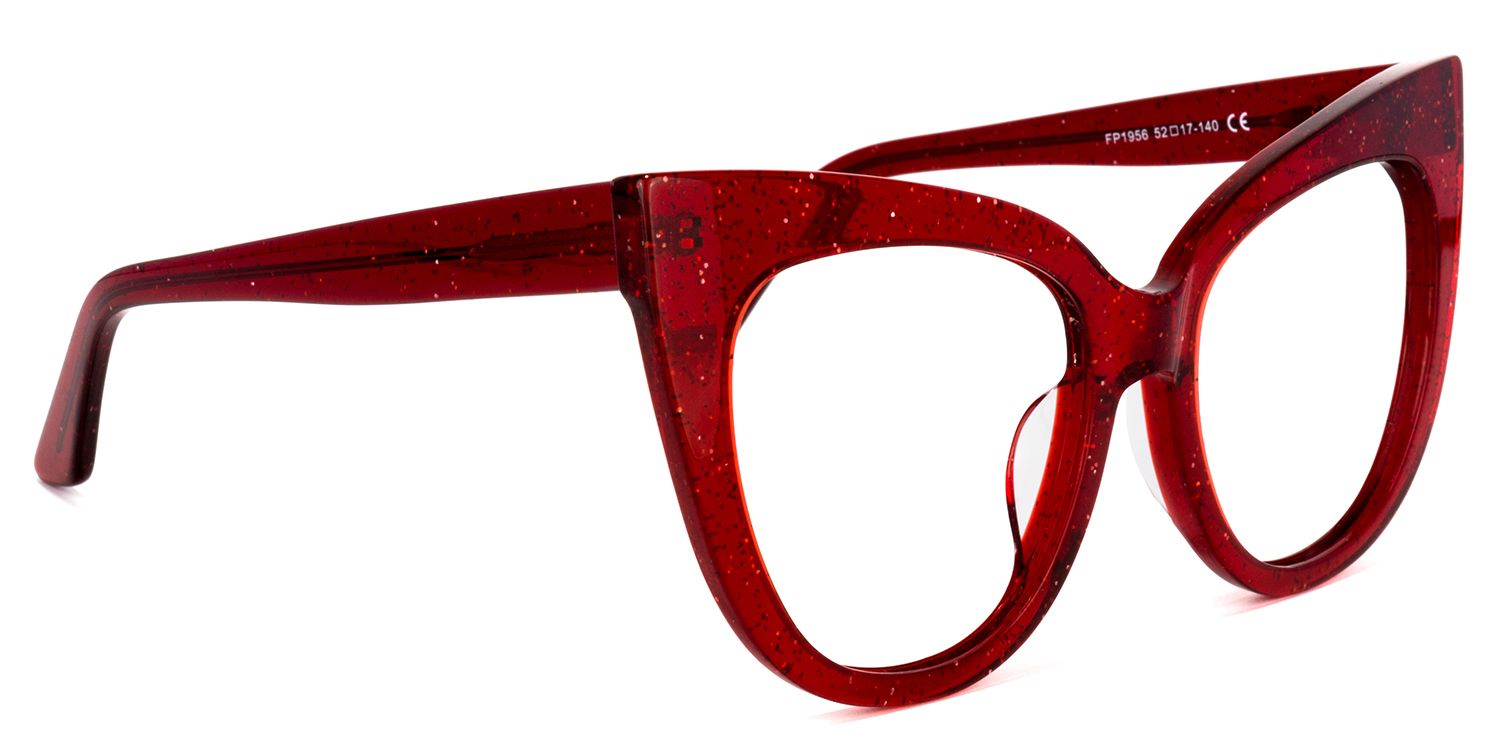 Trenton Cateye Red Glasses | Zeelool Glasses2