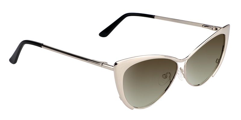 Ellen Cateye Silver Sunglasses | Zeelool Glasses2