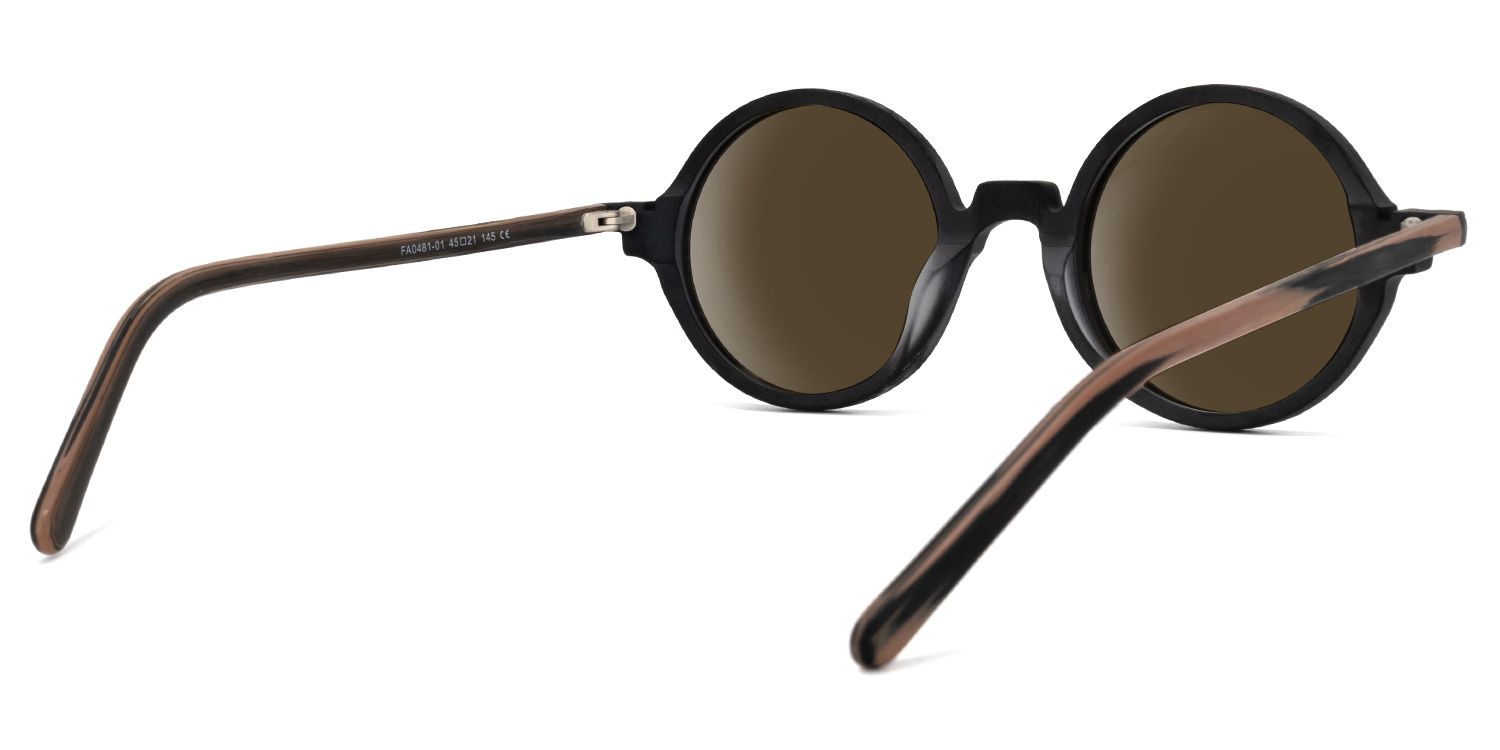 Otto Round Black Sunglasses | Zeelool Glasses3