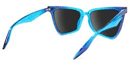 Cicely Geometrical Blue Sunglasses3