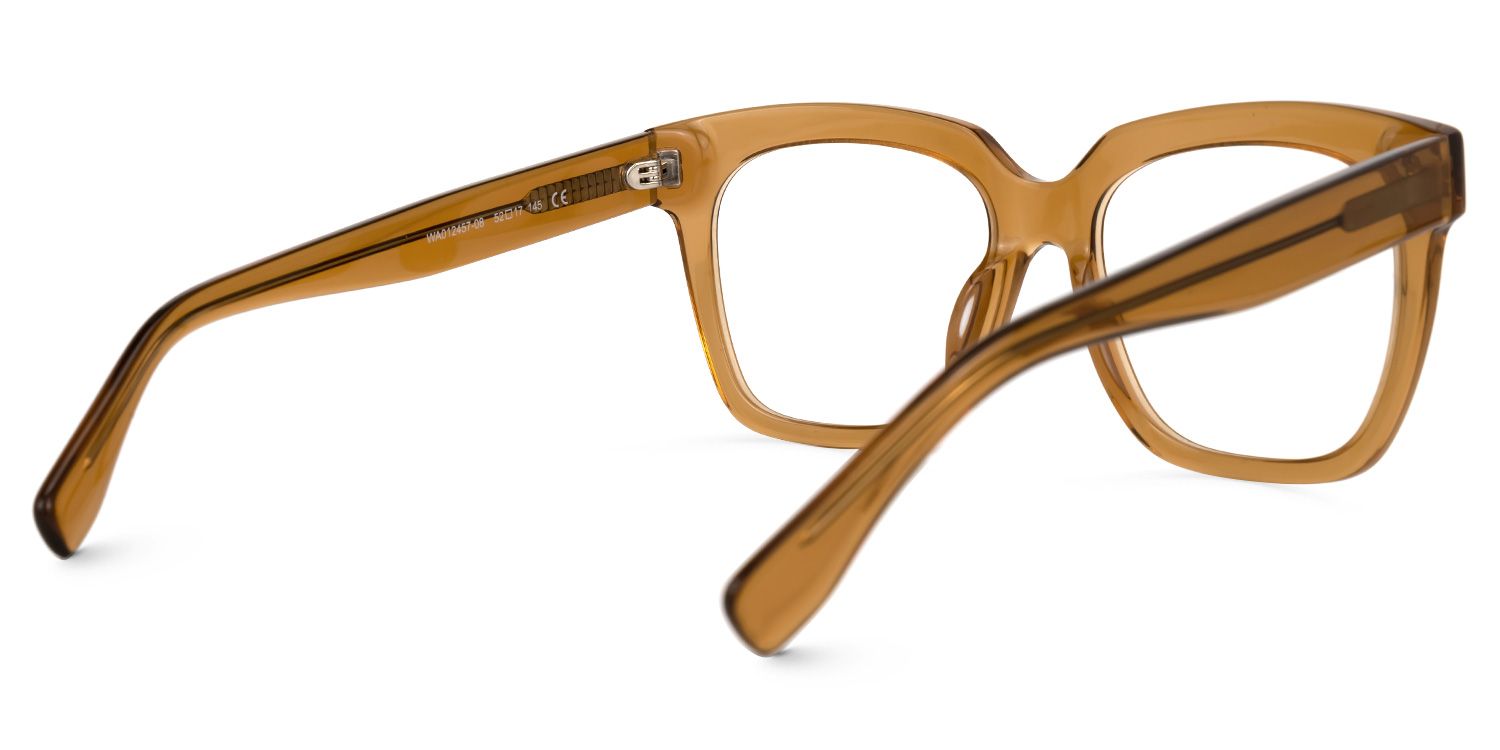 Xion Square Brown Glasses for Women and Men3
