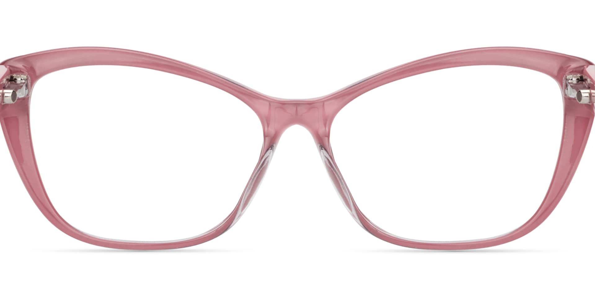 Fidelia Cat Eye Black and Pink Frame Glasses | Zeelool6
