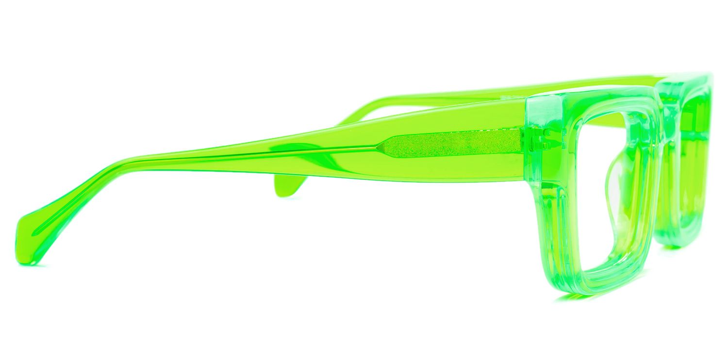 Glaucia Square Green Glasses | Zeelool Glasses2