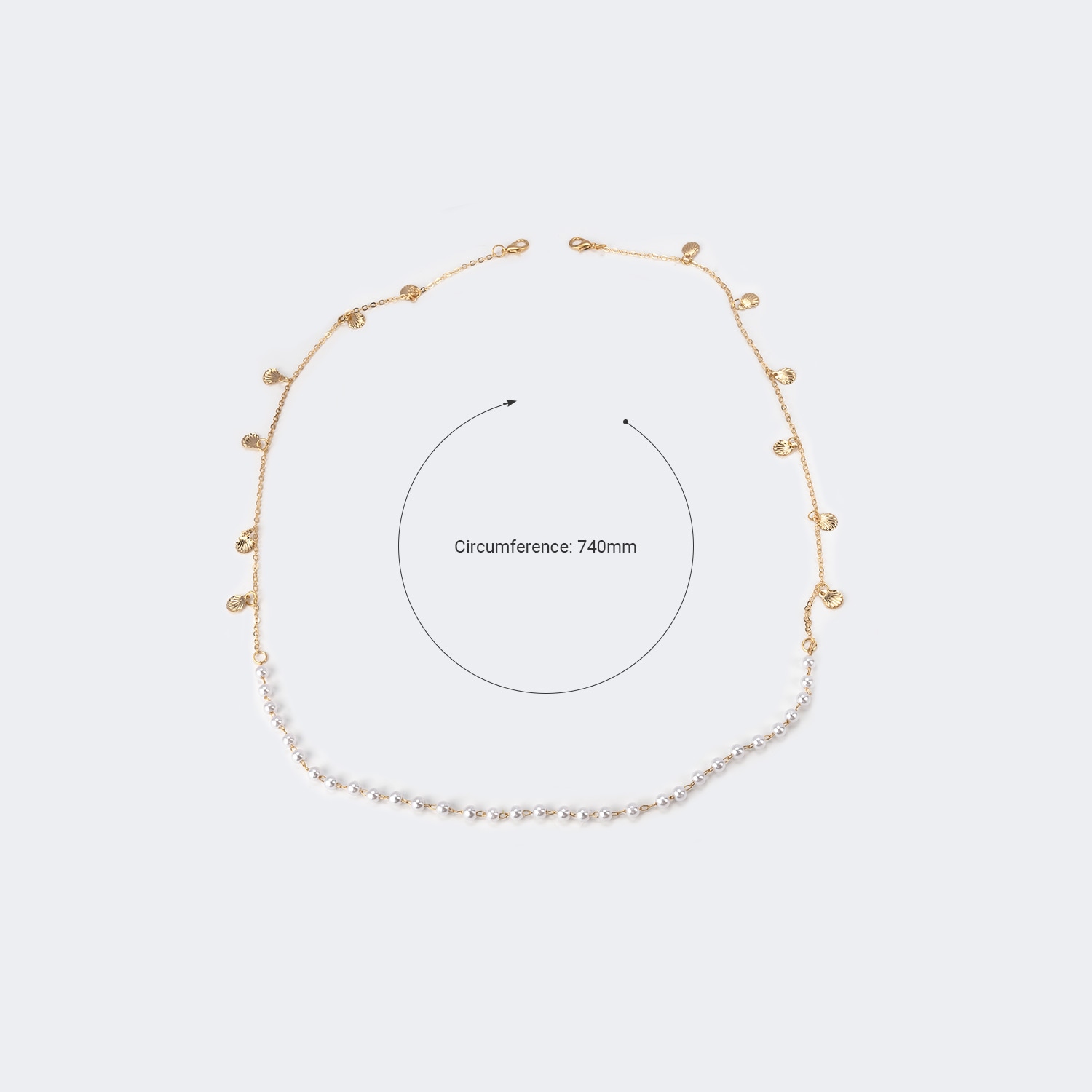 Fashion Pearl Non-slip Metal Chains3