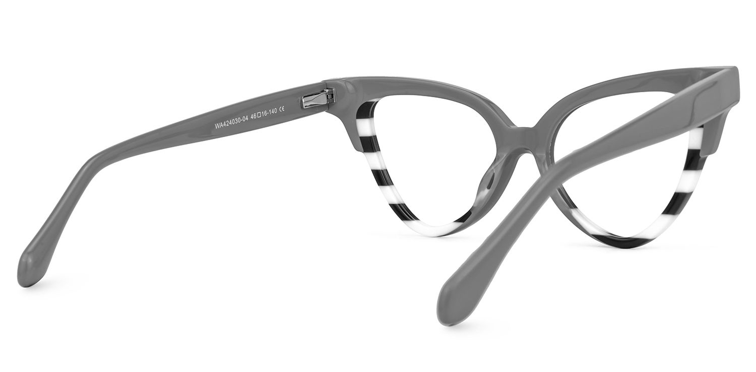 Jacek Cateye Gray Glasses | Zeelool Glasses3