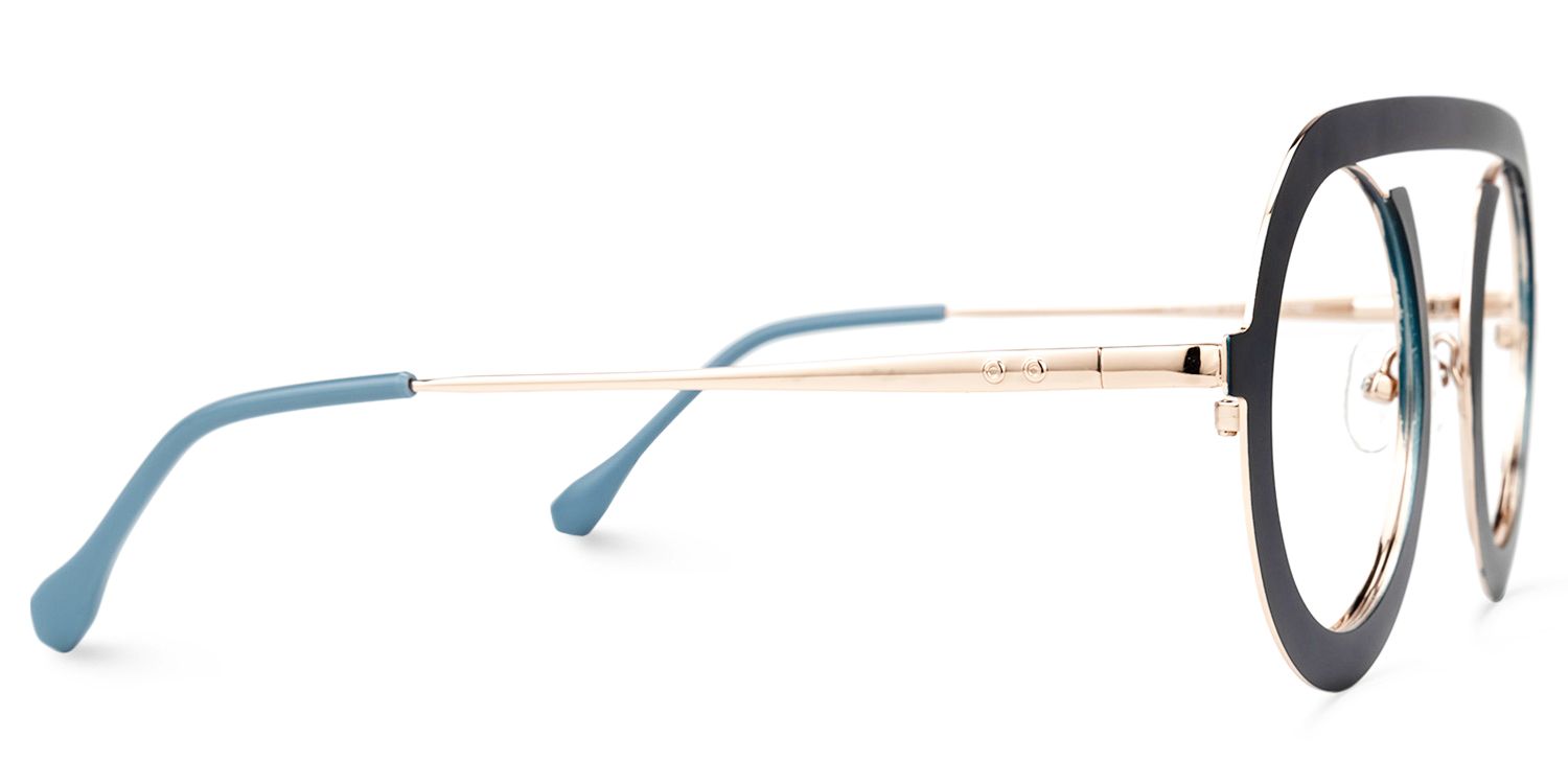 Florida Round Blue Glasses | Zeelool Glasses2