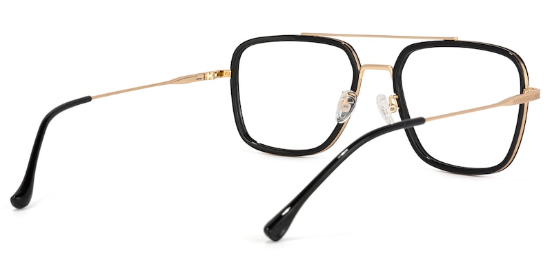 Nayeli Aviator Black-Gold Glasses | Zeelool Glasses4