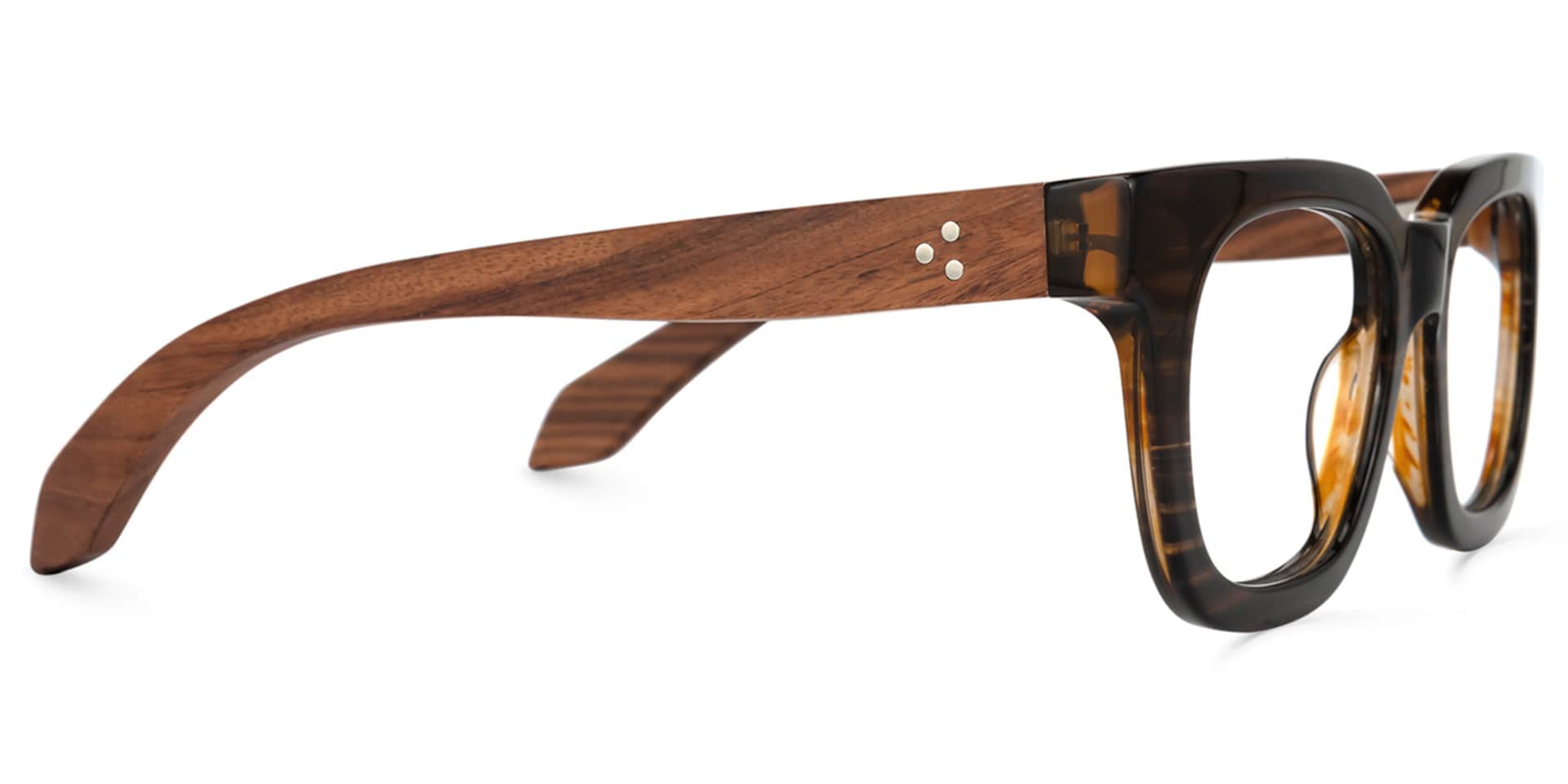 Sam Rectangle Brown Glasses | Zeelool Glasses2