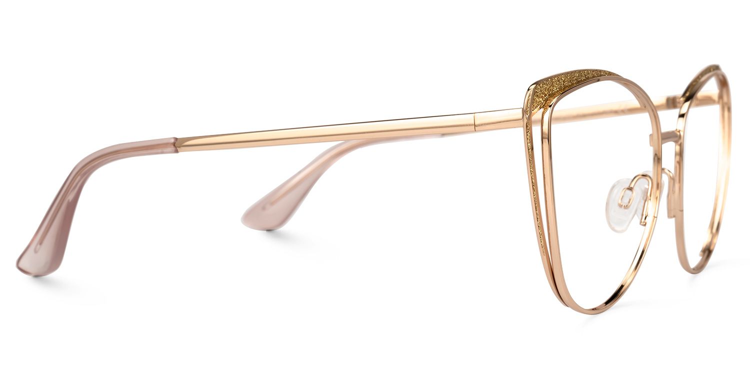 Provitt Cateye Gold Glasses | Zeelool Glasses2