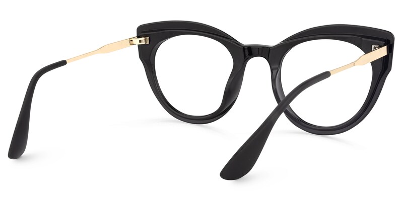 Demetrius Cat Eye Black Glasses | Zeelool Glasses4