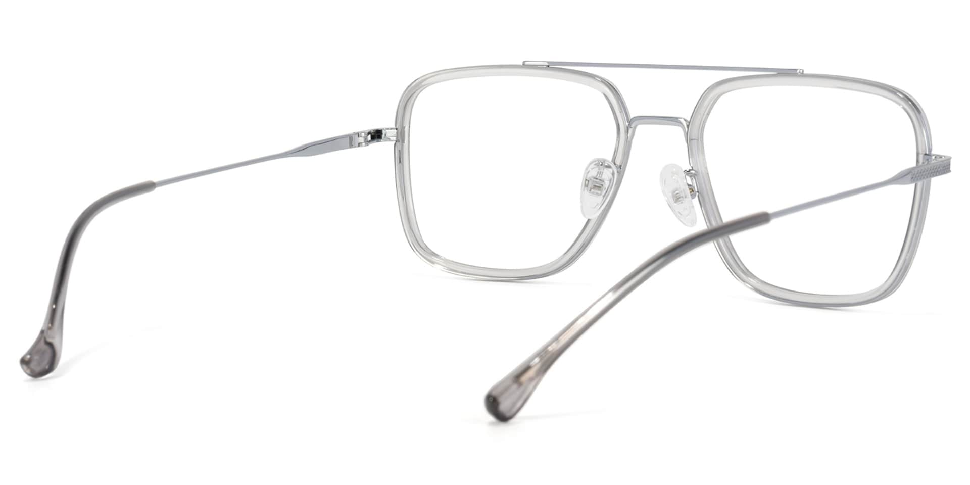 Nayeli Aviator Gray-Silver Glasses | Zeelool Glasses4