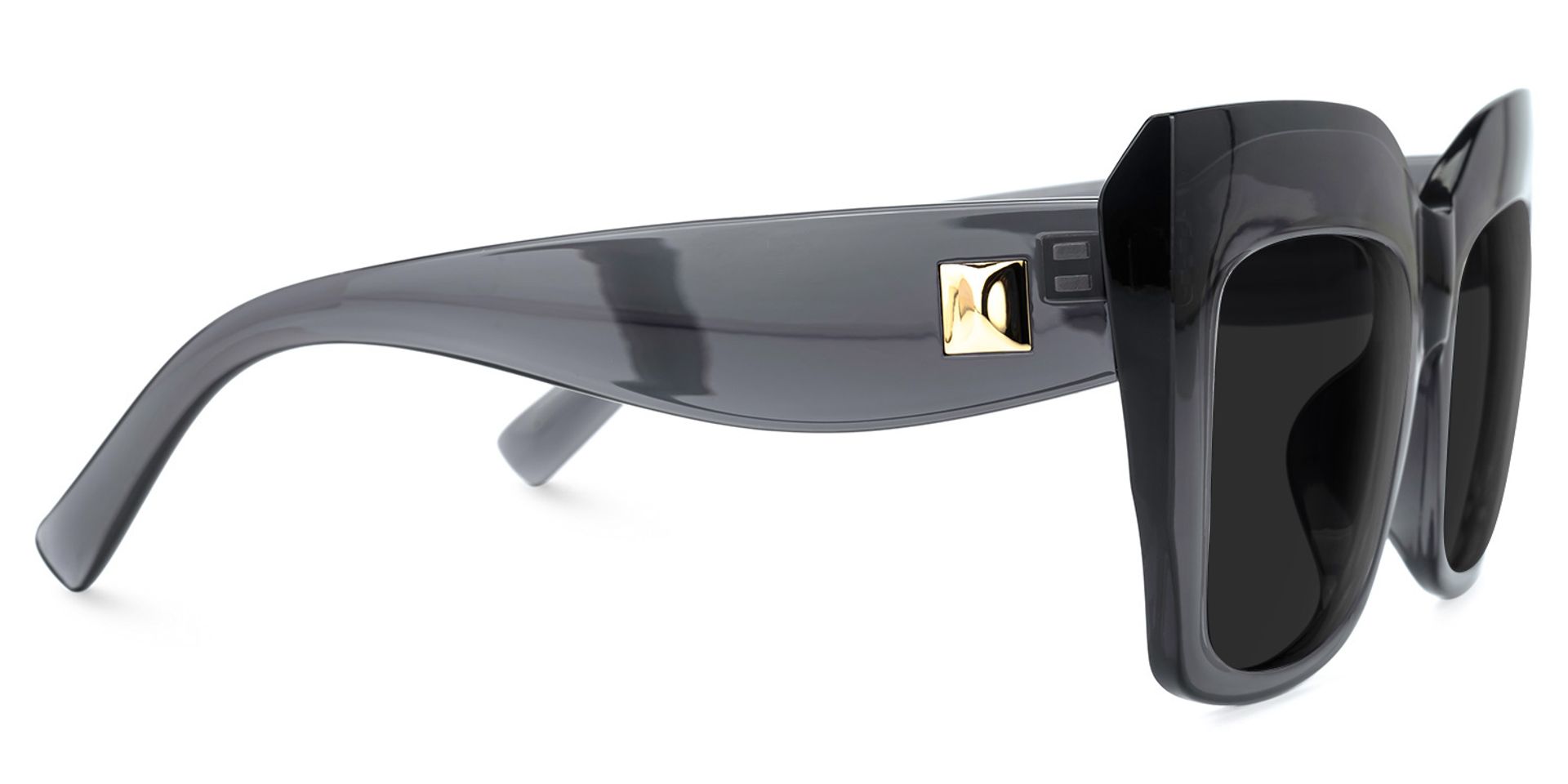 Alberta Cat-Eye Sunglasses with Gray Frames2