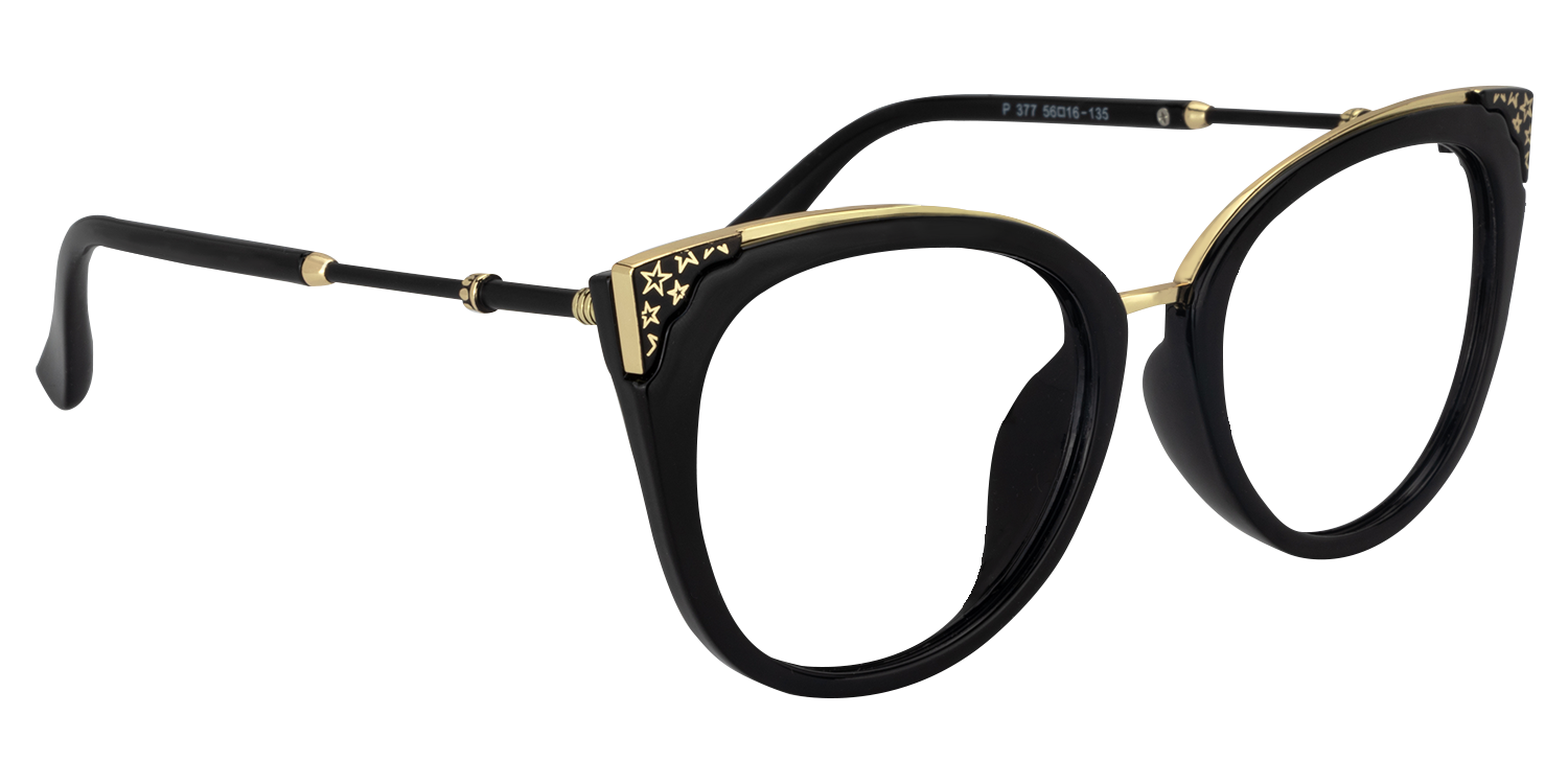 Dalton Cat Eye Black Glasses | ZEELOOL Canada1