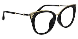 Dalton Cat Eye Black Glasses1