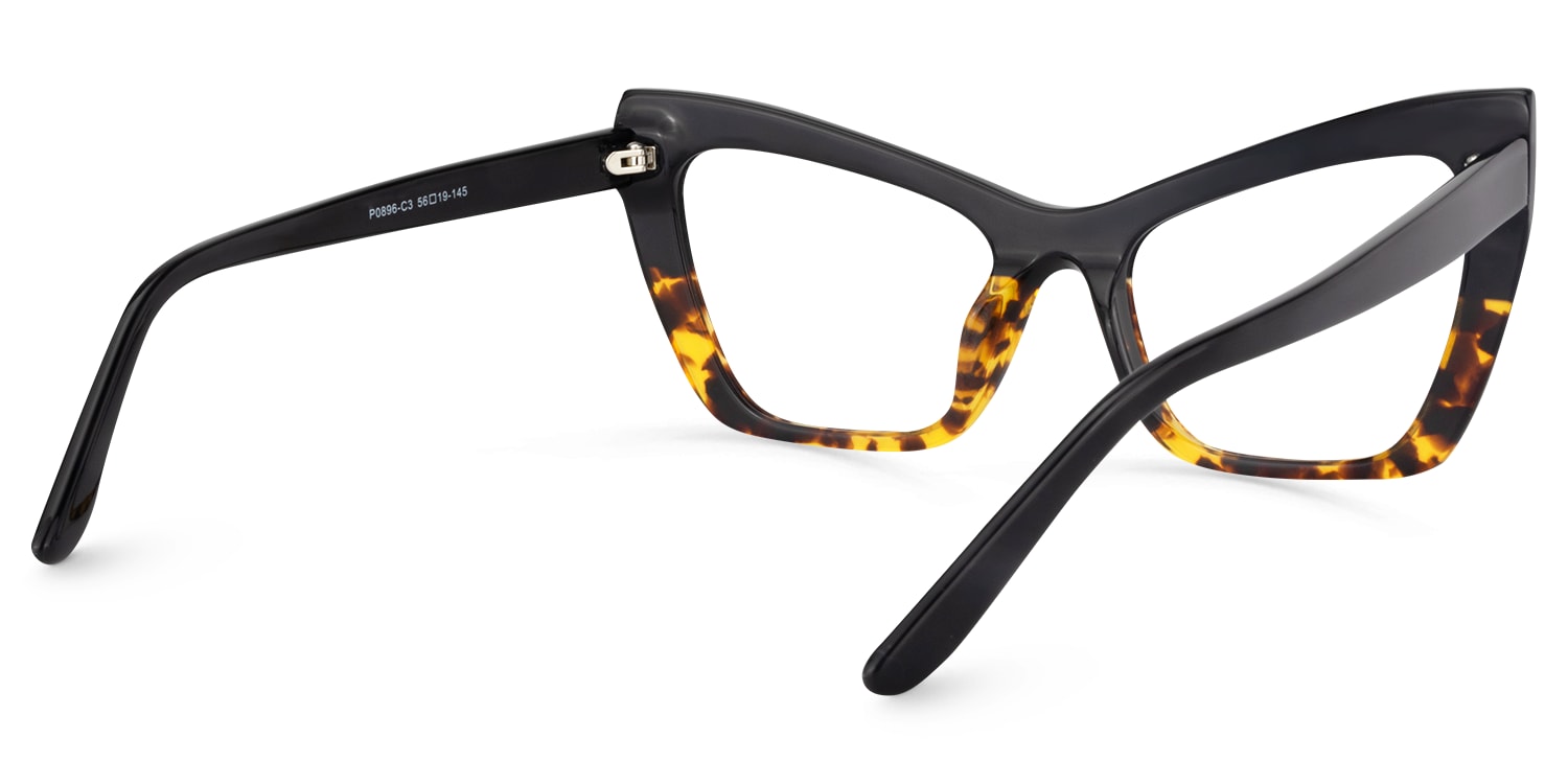 サングラス ^ONE BRILLIANT^ DeweyOB343Black Yellow Dewey-OB343-Black Yel Driscoll Cateye Yellow-Tortoise Glasses | Zeelool Glasses