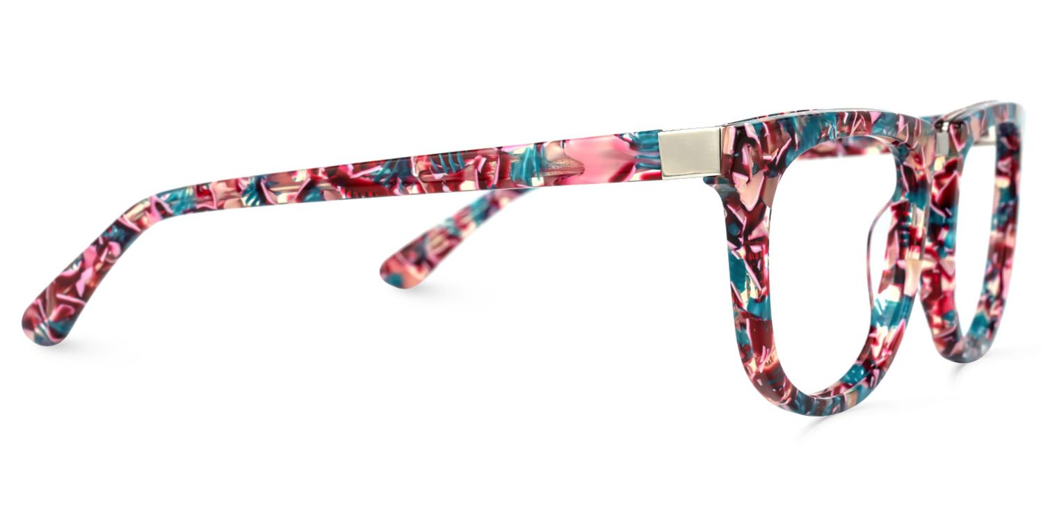 Dechan Square Floral Glasses | Zeelool Glasses2