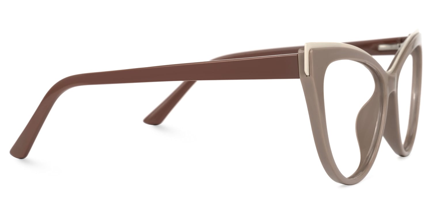 Yangdol Cateye Khaki Glasses | Zeelool Glasses2