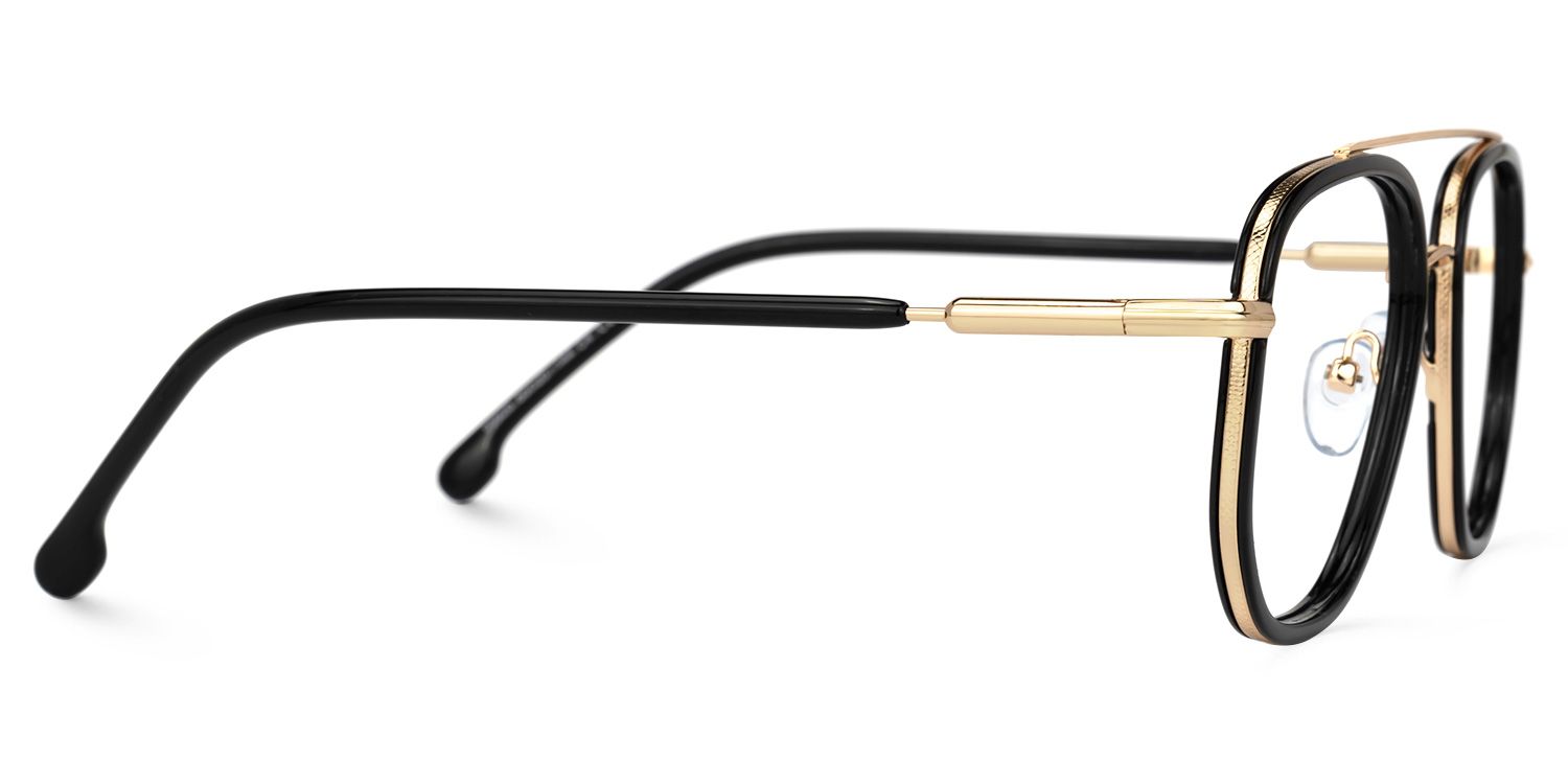 【メガネ】セル　Eolia【0004】 Fabiola Aviator Black Glasses | Zeelool Glasses