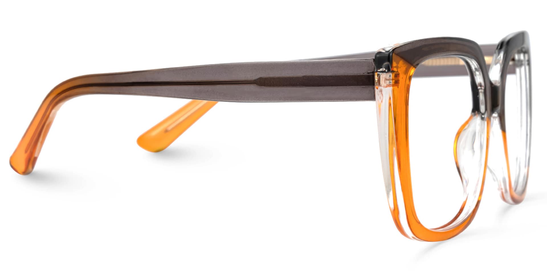 Carrero Square Gray Glasses | Zeelool Glasses2