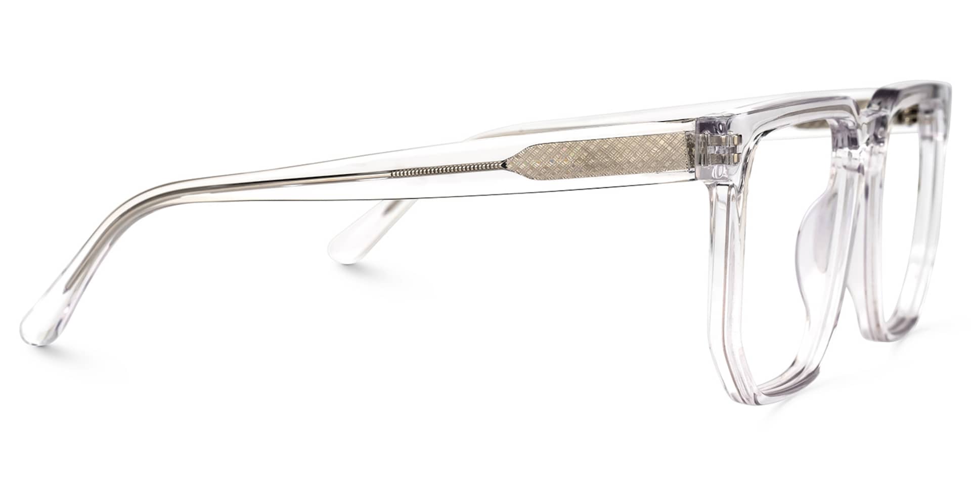 Matherne Square Crystal Glasses | Zeelool Glasses2