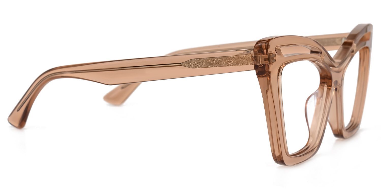 Arsolon Cateye Beige Glasses | Zeelool Glasses2