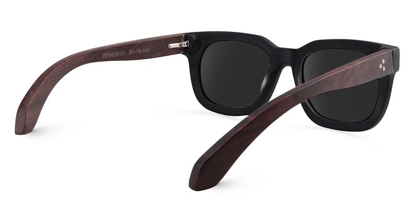 Sam Rectangle Wood Sunglasses | Zeelool Glasses4