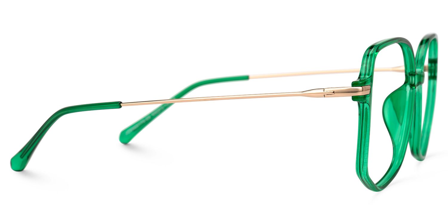 Payton Geometric Dark-Green Glasses | Zeelool Glasses2