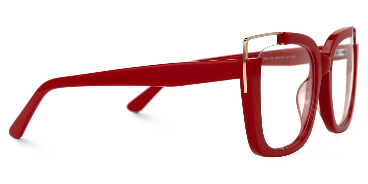 Dortch Square Red Glasses | Zeelool Glasses2