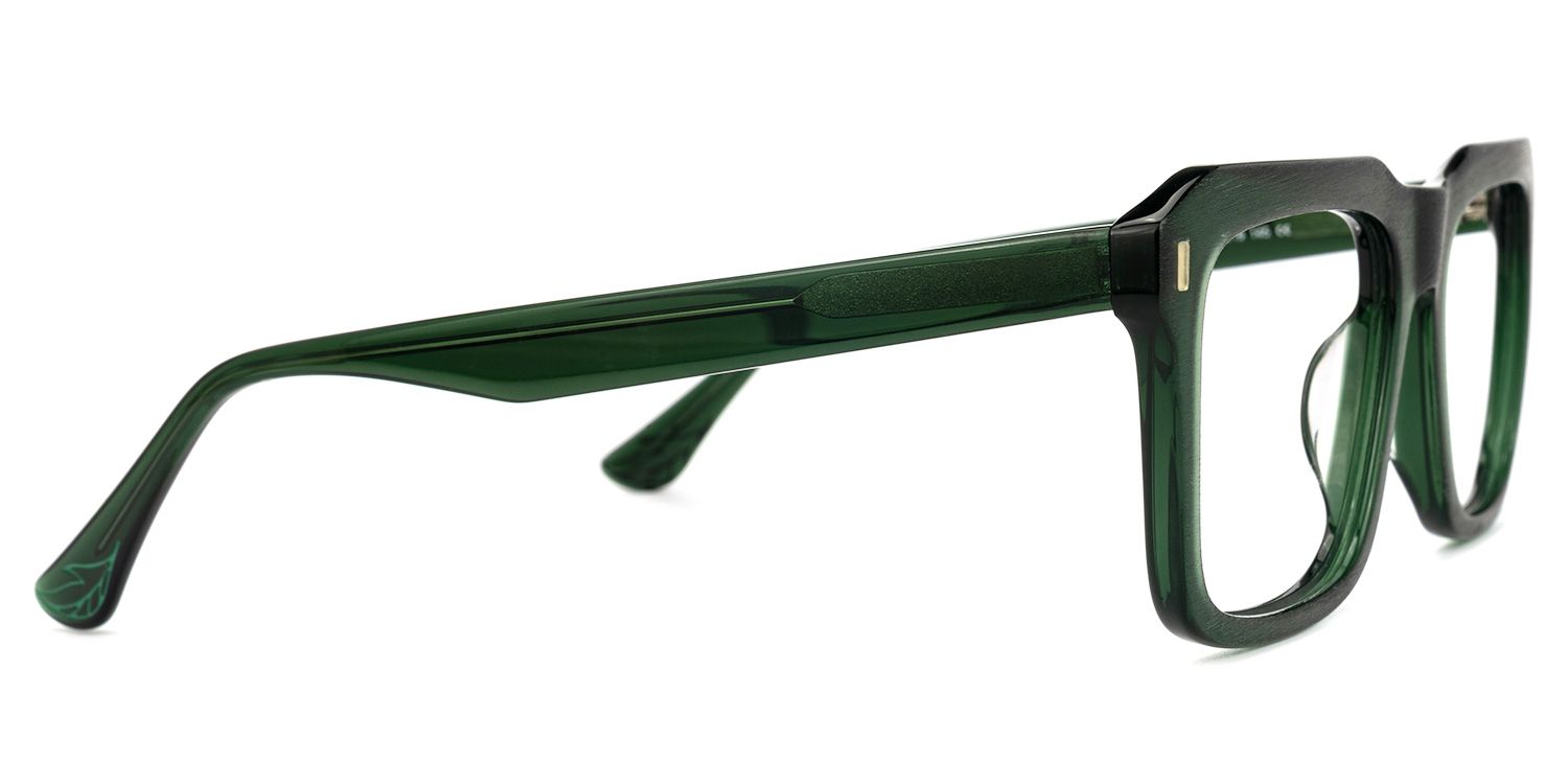 Haines Square Green Glasses | ZEELOOL Canada2