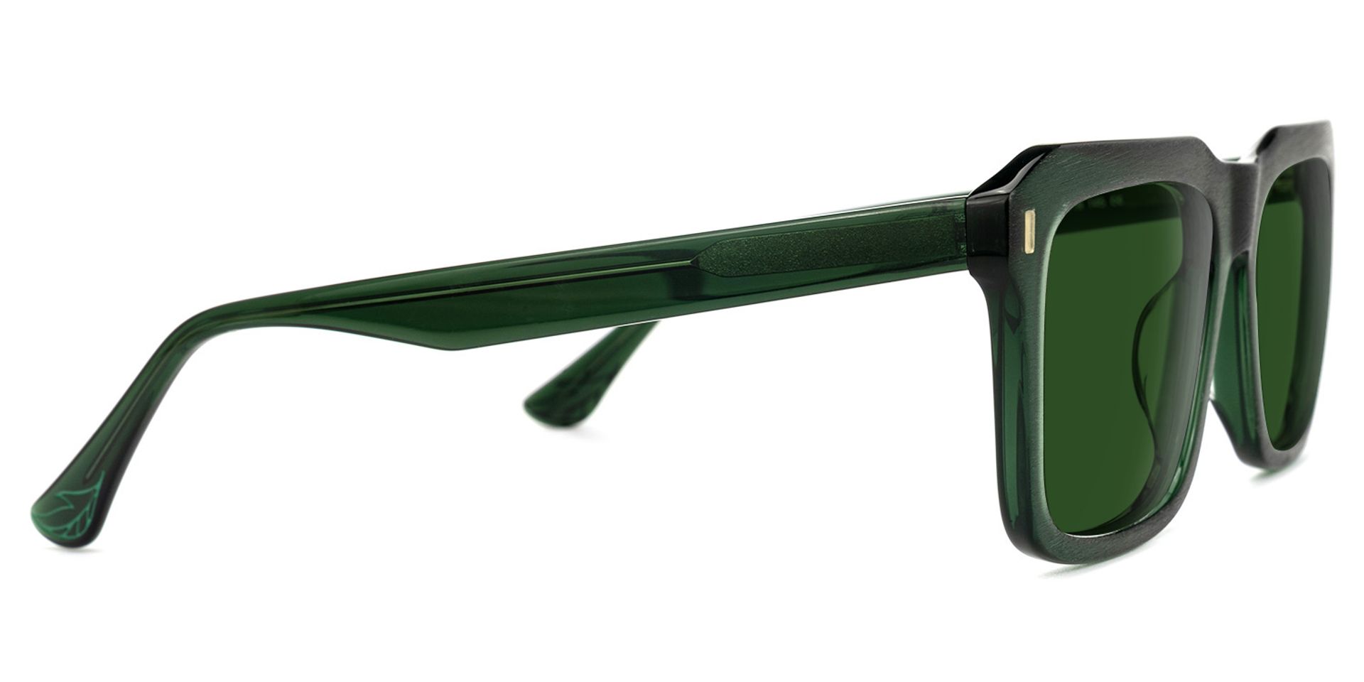 Haines Square Green Sunglasses | Zeelool Glasses2