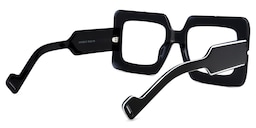 Yuri Square Black Glasses4