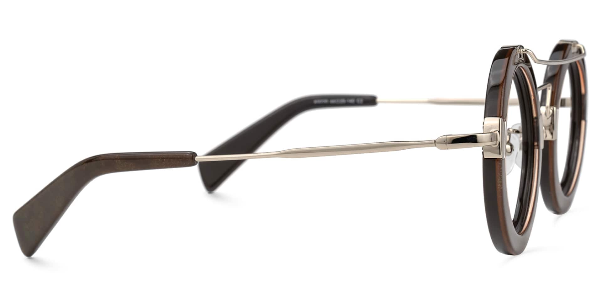 Talkami Round Brown Glasses | Zeelool Glasses2