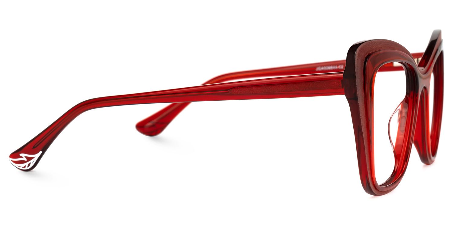 Youness Cateye Red Glasses | Zeelool Glasses2