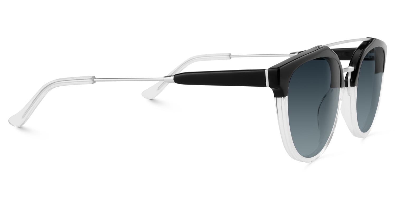 Watson Aviator Black-Crystal Sunglasses  | Zeelool Glasses2