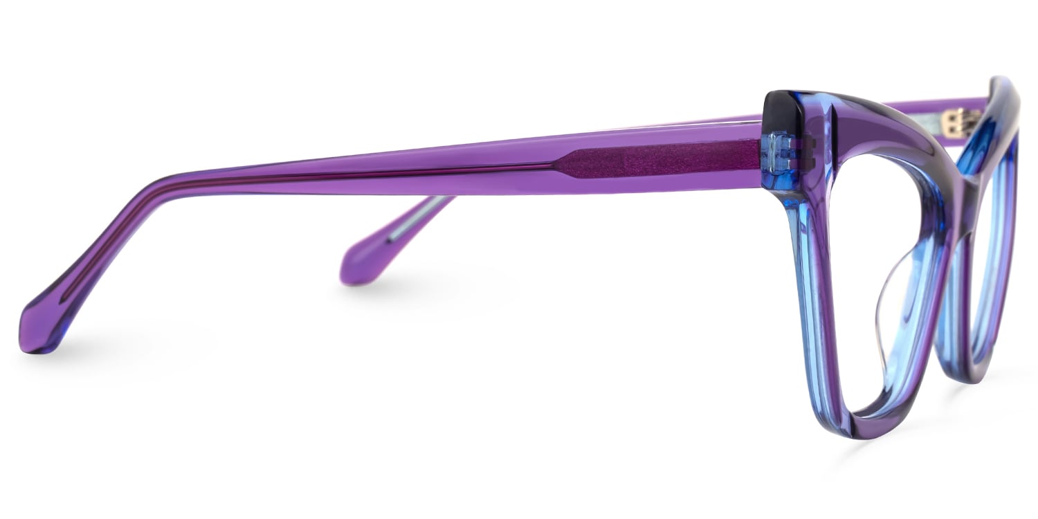 Saucie Cateye Purple Glasses2