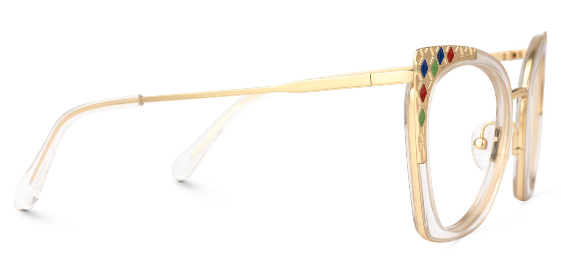 Abreu Cateye Crystal Glasses | Zeelool Glasses2