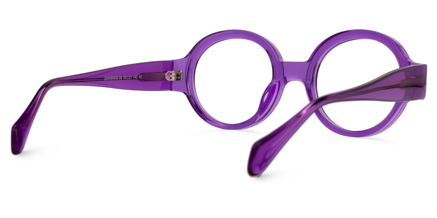 Dorrejo Round Purple Glasses | Zeelool Glasses3