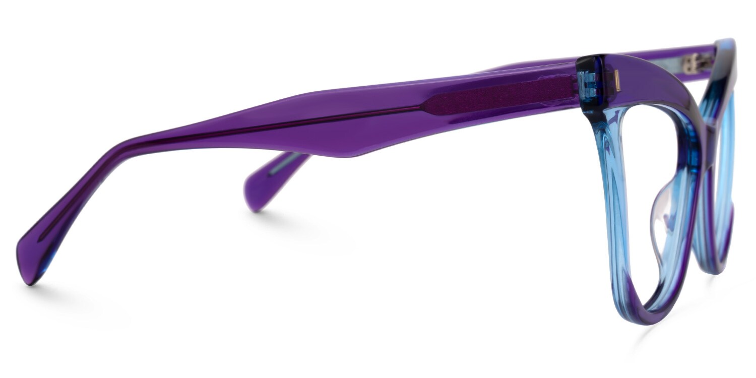 Silke Cateye Purple Glasses | Zeelool Glasses2