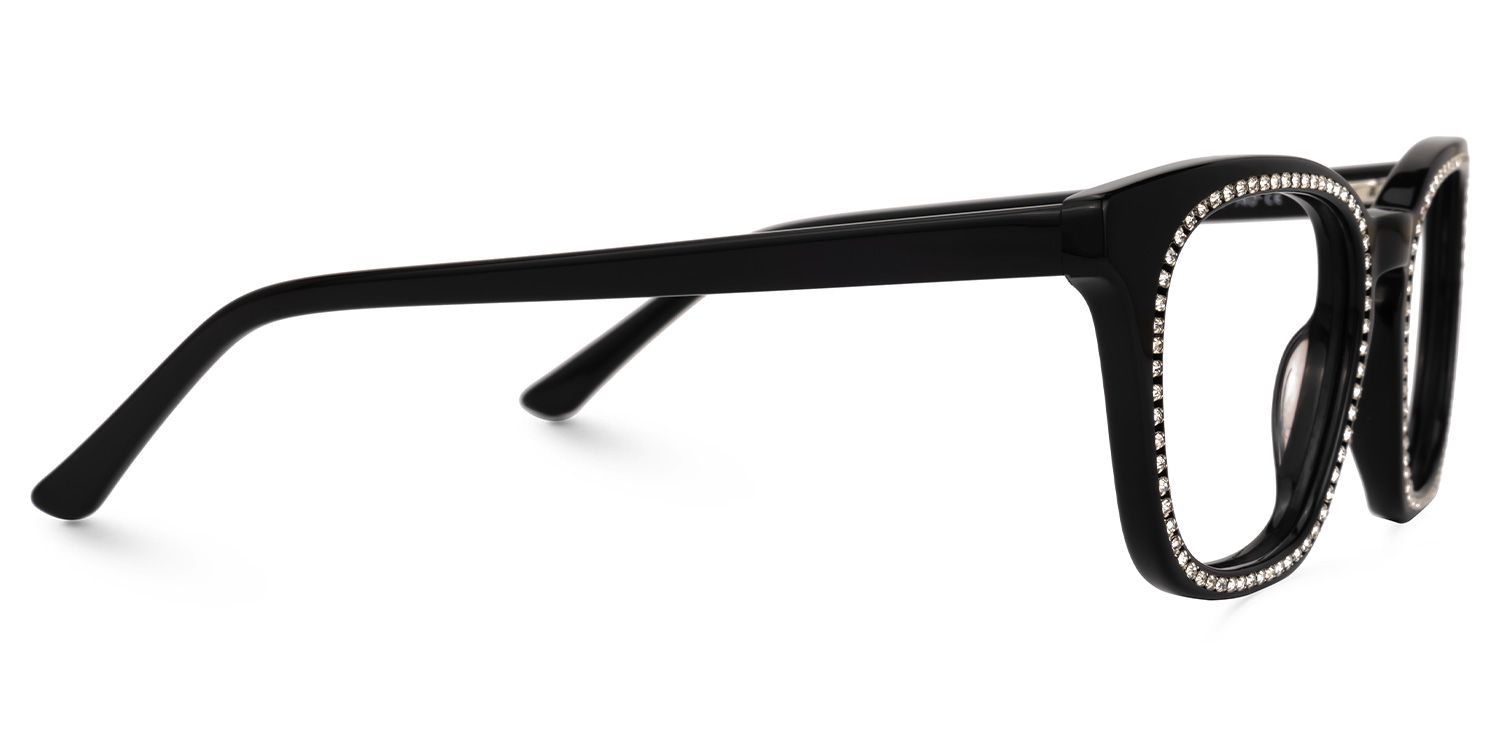 Ziva Square Black Glasses | Zeelool Glasses2