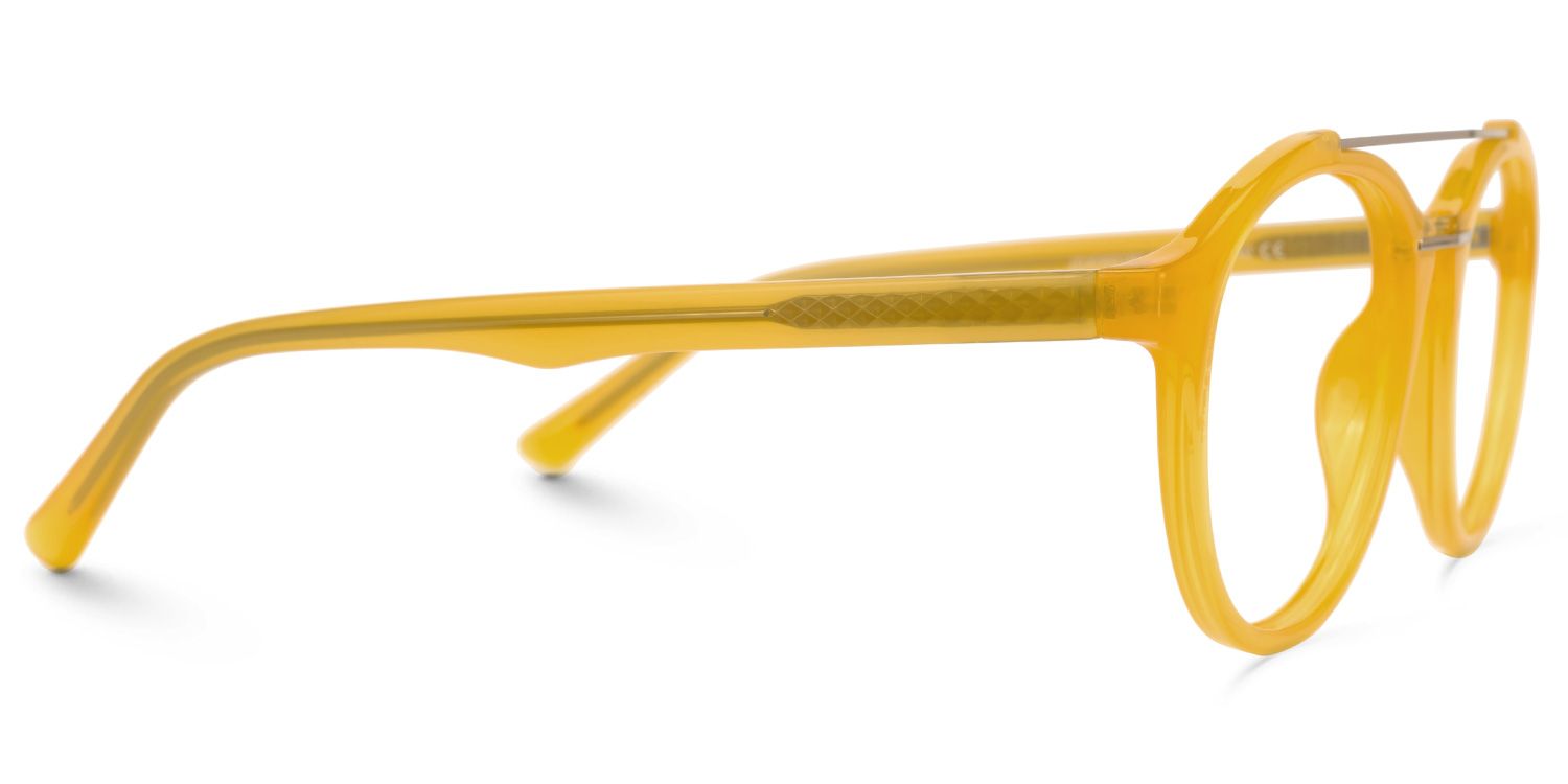 Lee Round Yellow Glasses | Zeelool Glasses2