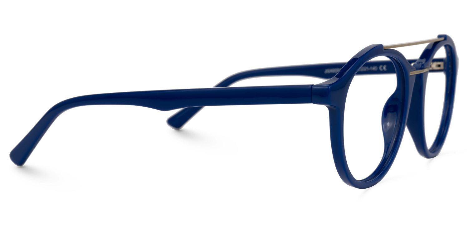 Lee Round Blue Glasses | Zeelool Glasses2