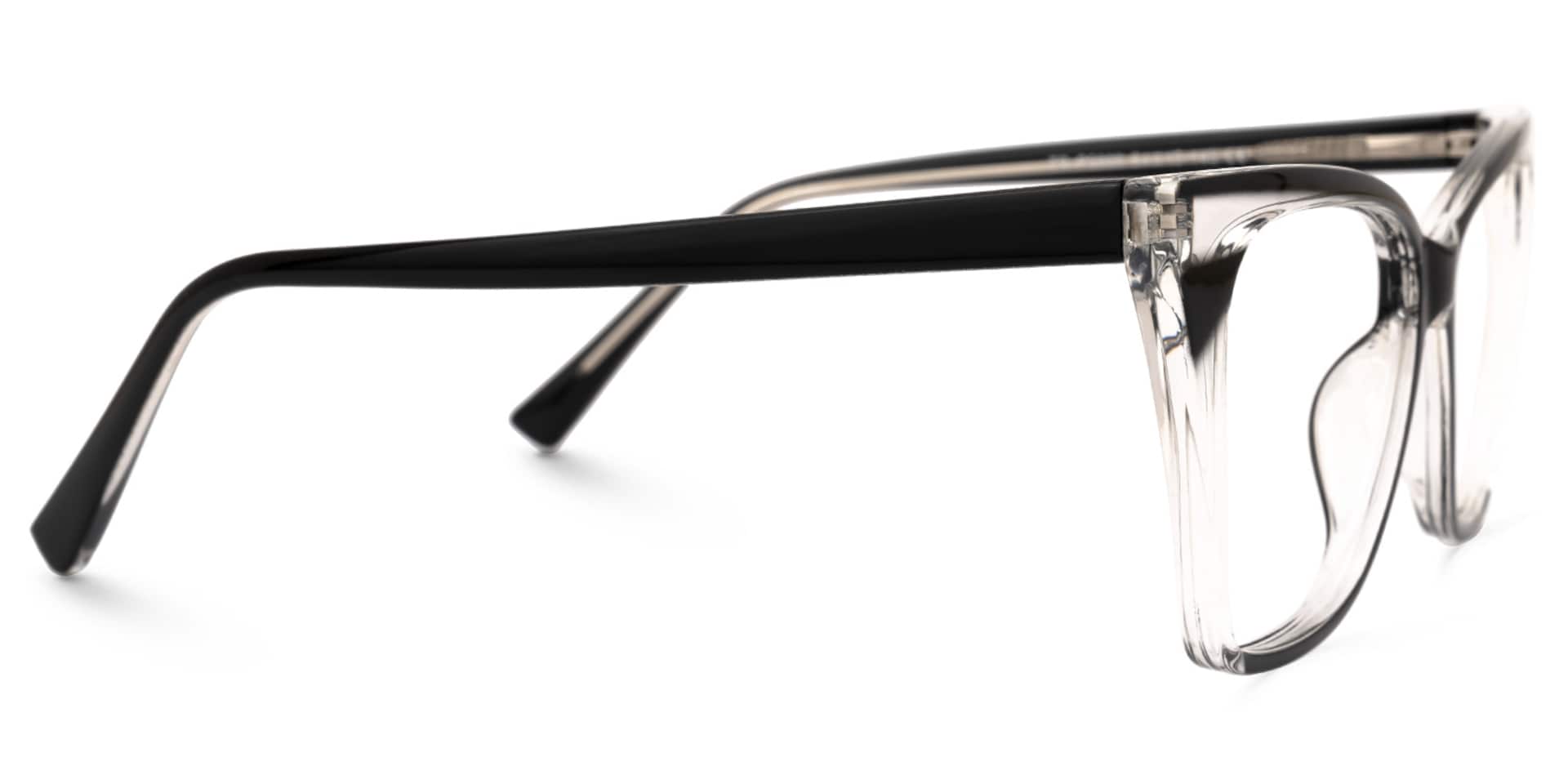 Jomar Cateye Black Glasses | Zeelool Glasses2