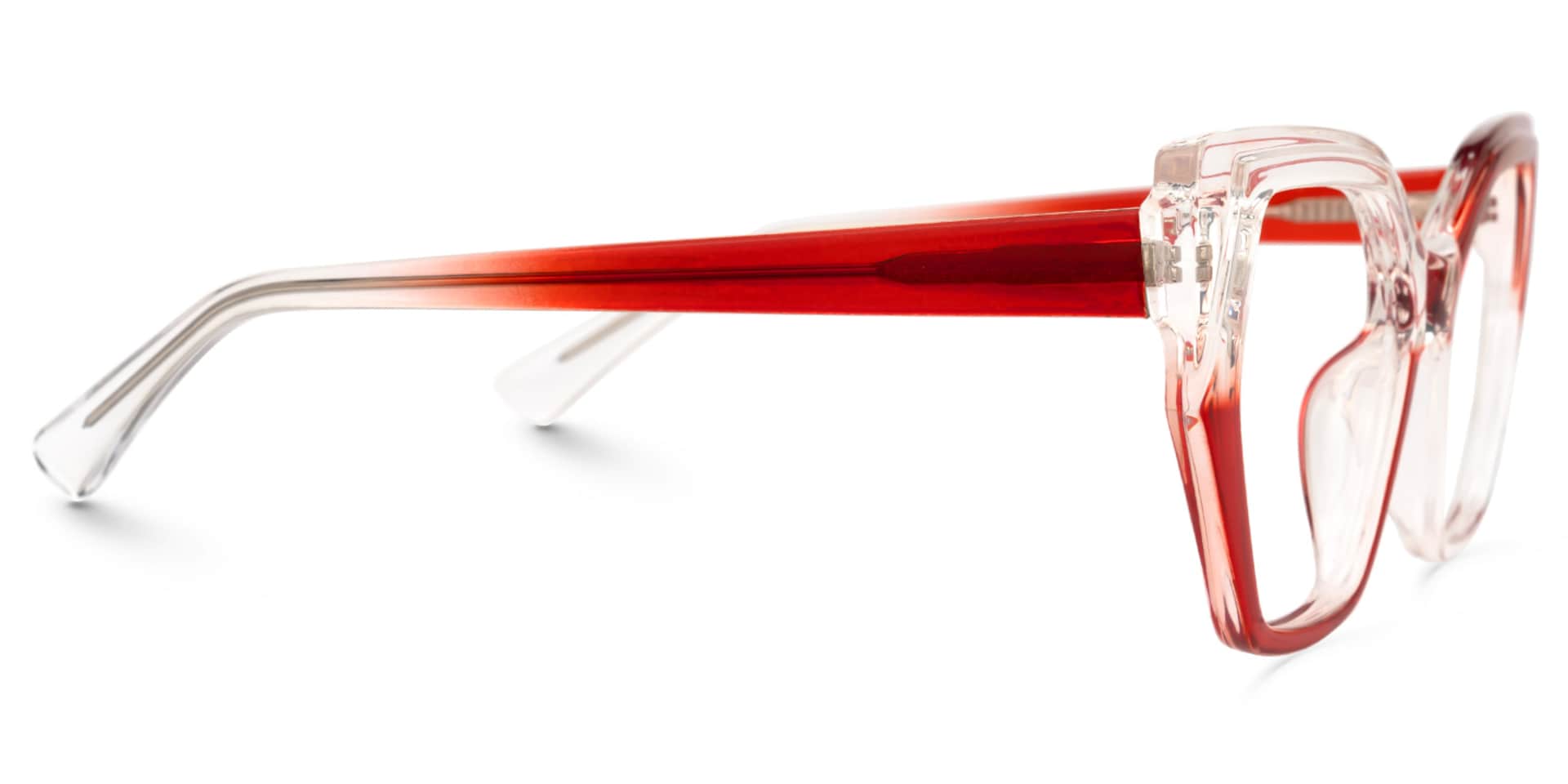 Lorena Geometric Red Glasses | Zeelool Glasses2