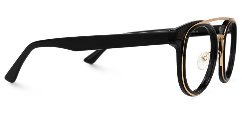 Buford Round Black Glasses | Zeelool Glasses2