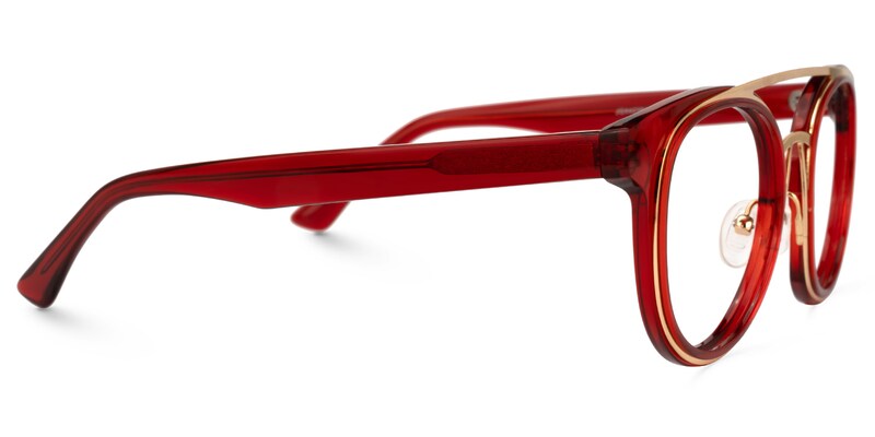 Buford Round Red Glasses | Zeelool Glasses2