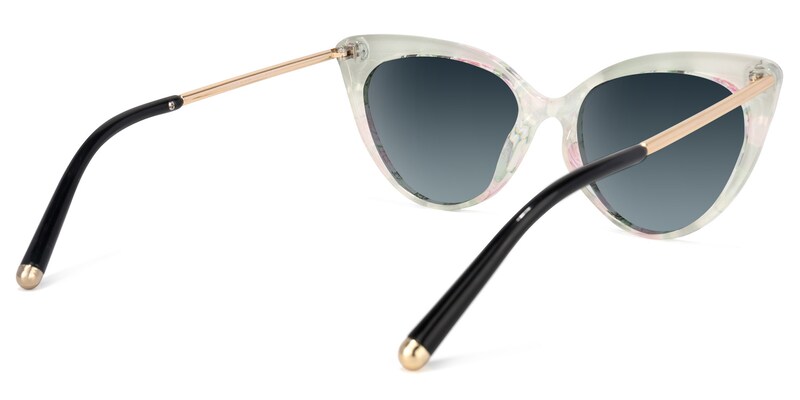 Alivia Cat Eye Pink-Green-Floral Sunglasses | Zeelool Glasses4