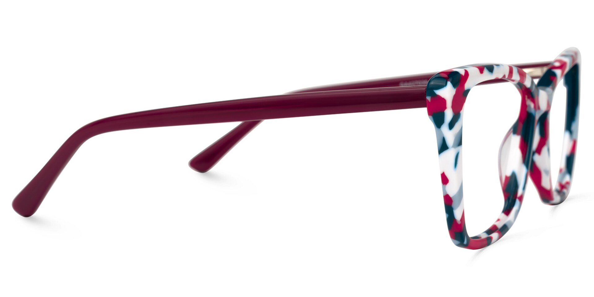 Fountain Cateye Blue-Red Glasses | Zeelool Glasses2